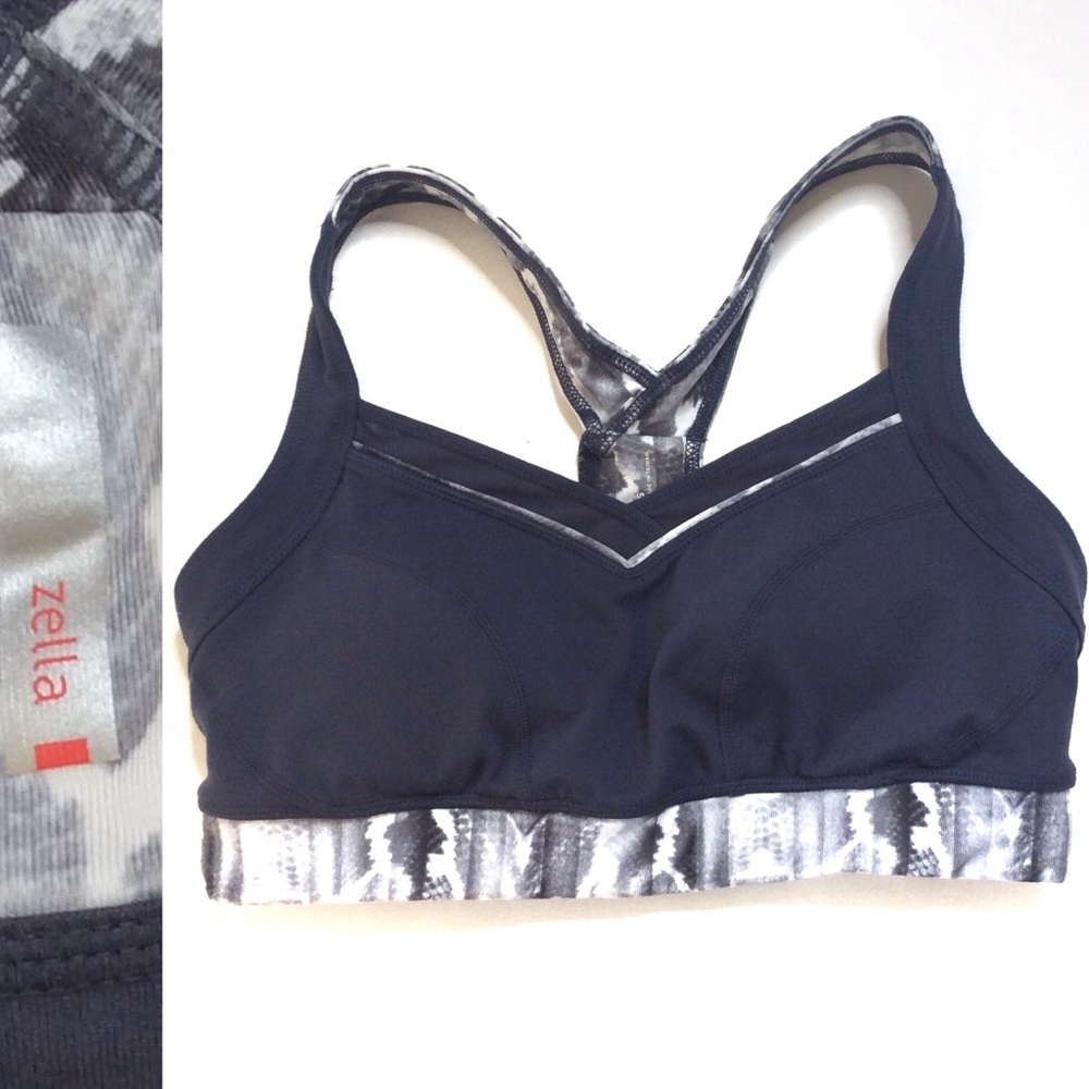 Zella Gray snakeskin Print Padded Sports B…